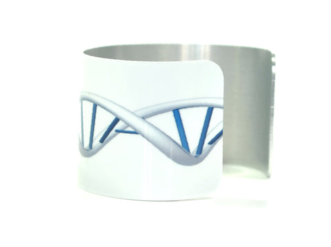 DNA Image - Aluminium Cuff Science Jewelry