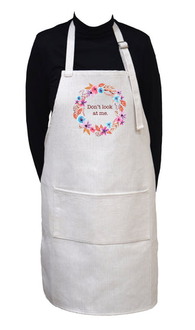 Don't Look at Me Adjustable Neck Apron With Large Front Pocket