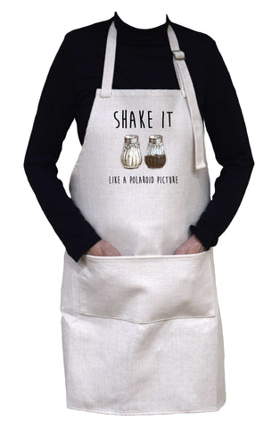 Shake it Like a Polaroid Picture Adjustable Neck Apron With Large Front Pocket