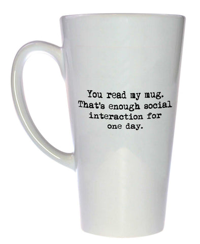 Social Interaction Fulfillment Tall Latte-size Coffee or Tea Mug