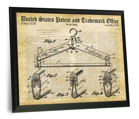Clothes Hanger Patent- Historic Laundry Room Patents Series