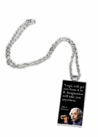 Albert Einstein Famous Scientist Quote  Pendant Necklace