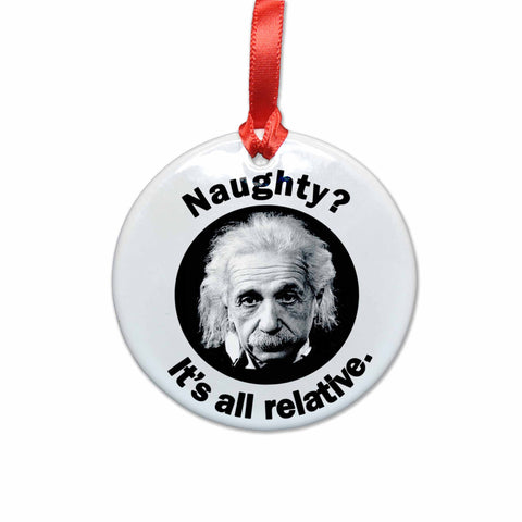 Einstein and Relativity Geek Christmas Ornament