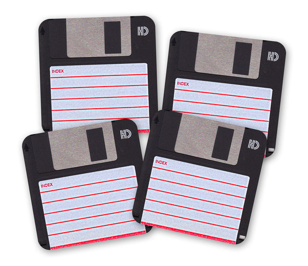 Floppy Disk Coasters with Display Holder Neurons Not Included™