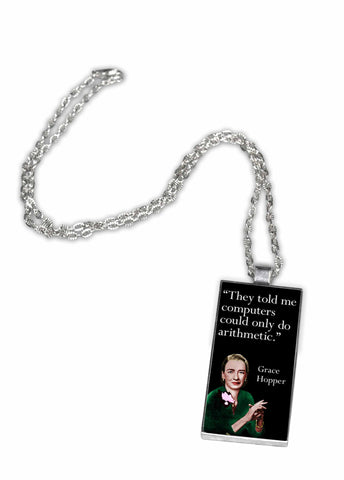 Grace Hopper Famous Women Scientist  Pendant Necklace