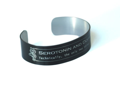 Serotonin and Dopamine Aluminum Geek Bracelet
