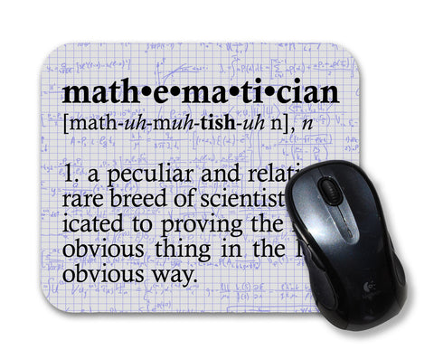 Math Mathematician Definition Mouse Pad