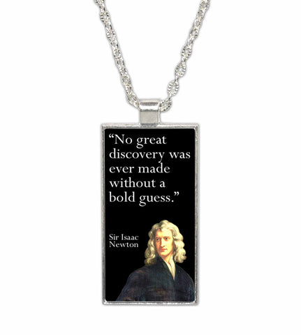 Sir Isaac Newton Famous Scientist Quote  Pendant Necklace