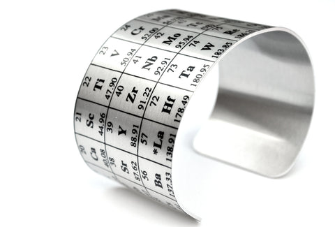 Aluminium Periodic Table of Elements Cuff