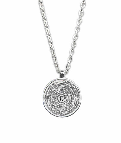 Spiral Value of Pi Pendant Necklace - Funny Geeky Jewelry