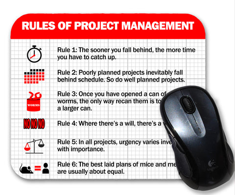 Project Management Funny Science Mouse Pad For Project Managers