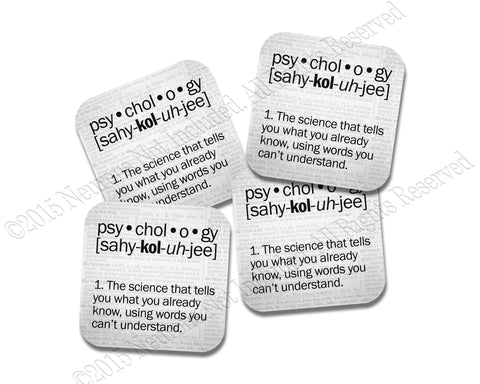 Psychology Definition Coasters Neoprene 4 Piece Set