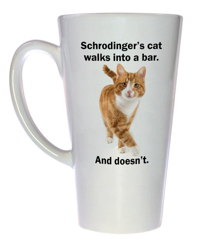 Schrodinger's Cat Walks Into a Bar, and Doesn't Coffee or Tea Mug, Latte Size
