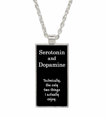 Serotonin and Dopamine-  Pendant Necklace