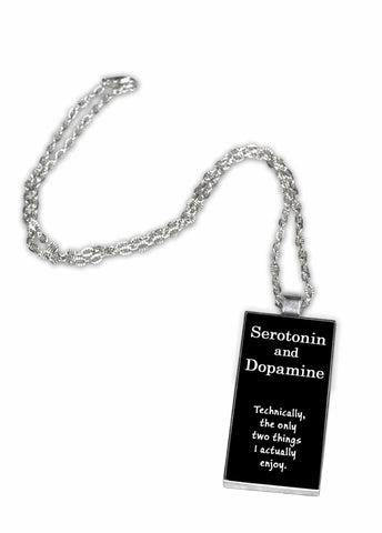 Serotonin and Dopamine-  Pendant Necklace