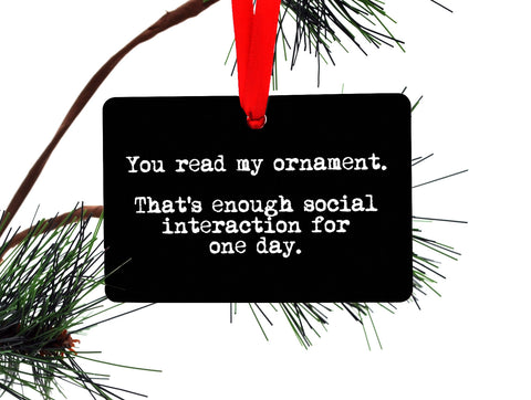 Social Interaction Fail Christmas Tree Ornament