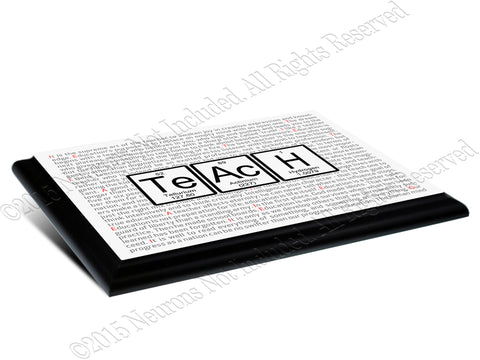 Teach Periodic Table of Elements Typography Wall Plaque