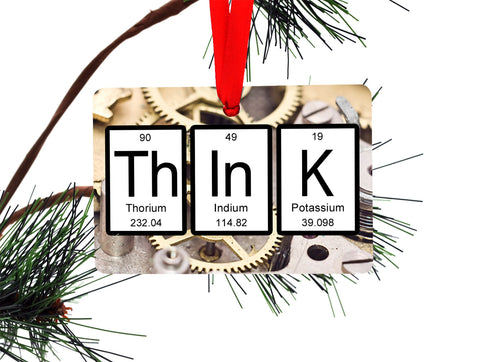 Think Periodic Table of Elements Ornament