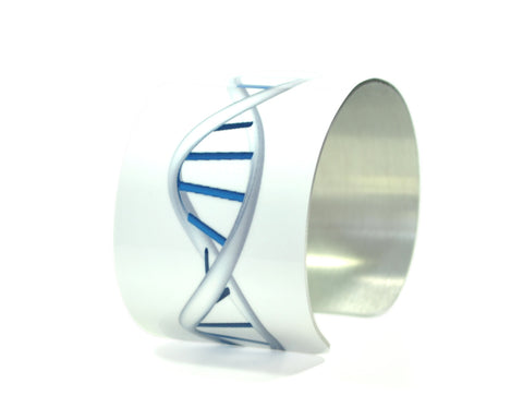 DNA Image - Aluminium Cuff Science Jewelry