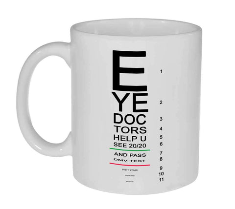 Eye Chart for Passing Driving Test Coffee or Tea Mug