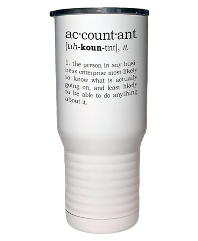 Accountant Definition 20 Oz Polar Camel White Travel Mug