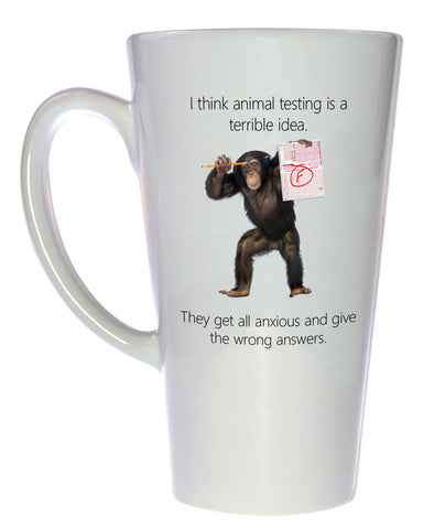 Animal Testing Coffee or Tea Mug, Latte Size