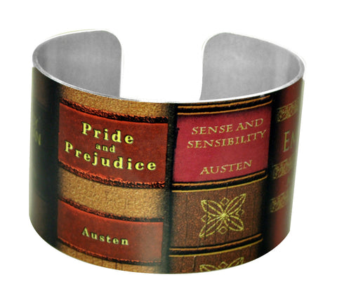Jane Austen Books Aluminum Cuff