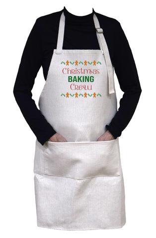 Christmas Baking Crew Holiday Adjustable Neck Apron With Large Front Pocket
