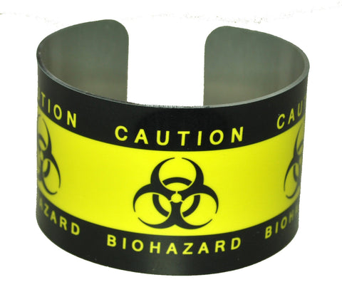 Biohazard Warning Tape Aluminium Cuff