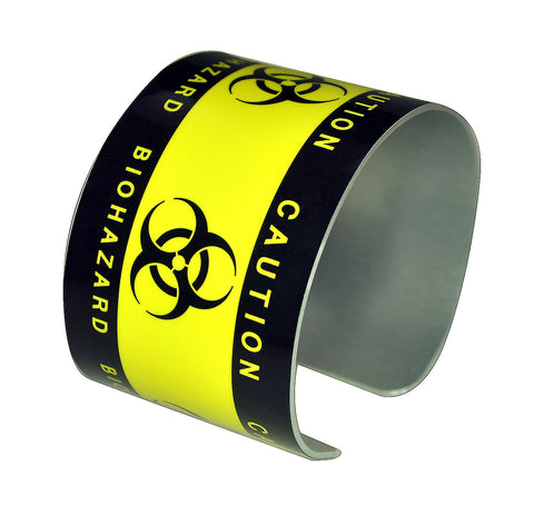 Biohazard Warning Tape Aluminium Cuff