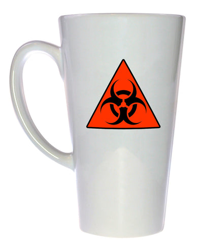 Biohazard Warning Coffee or Tea Mug, Latte Size