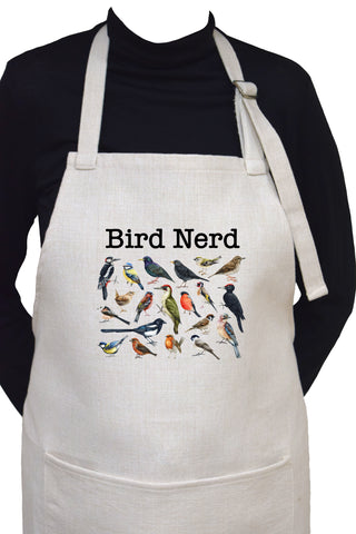 Bird Nerd Adjustable Neck Apron With Large Front Pocket