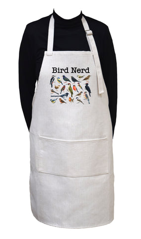 Bird Nerd Adjustable Neck Apron With Large Front Pocket