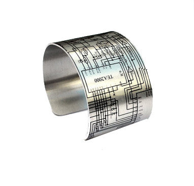 Circuit Diagram Aluminium Geeky Cuff Bracelet