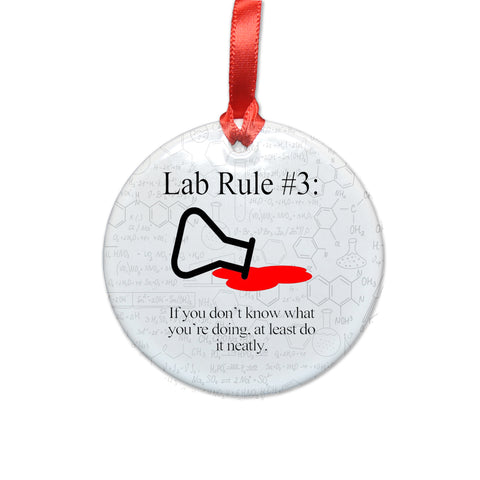 Lab Rule 3 Lab Rule Ceramic Christmas Tree Ornament