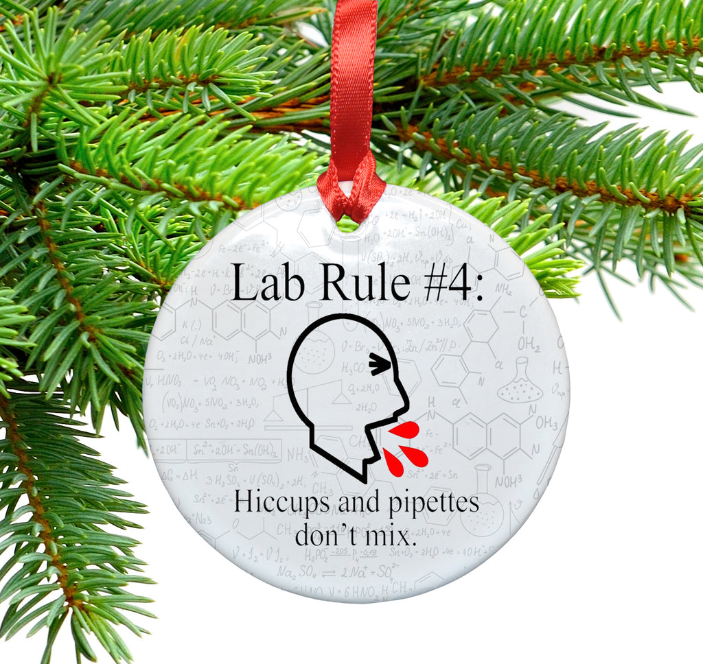 Lab Rule  4 Ceramic Christmas Tree Ornament