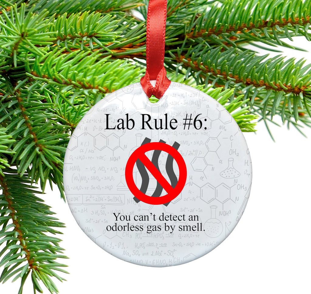 Lab Rule 6 Ceramic Christmas Tree Ornament