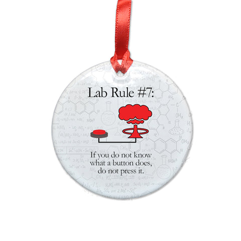 Lab Rule 7 Ceramic Christmas Tree Ornament