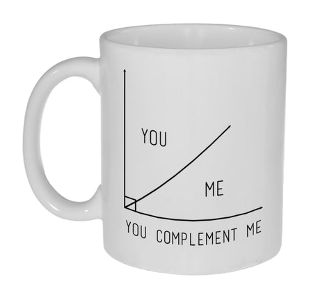 You Compliment Me Funny Math Coffee or Tea Mug-11 Ounce
