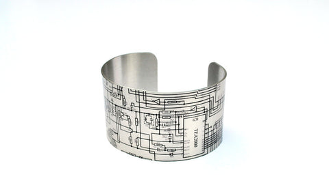Circuit Diagram Aluminium Geeky Cuff Bracelet