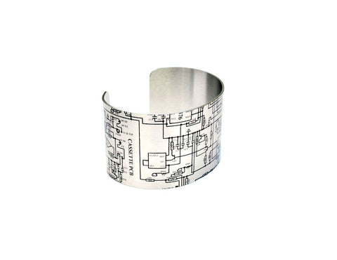 Circuit Diagram Aluminium Geeky Cuff Bracelet