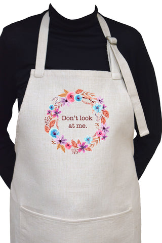 Don't Look at Me Adjustable Neck Apron With Large Front Pocket