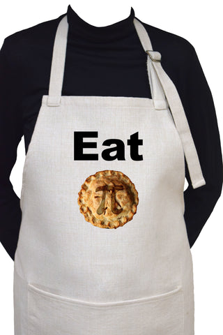 Eat Pi ( Pie ) Adjustable Neck Apron With Large Front Pocket