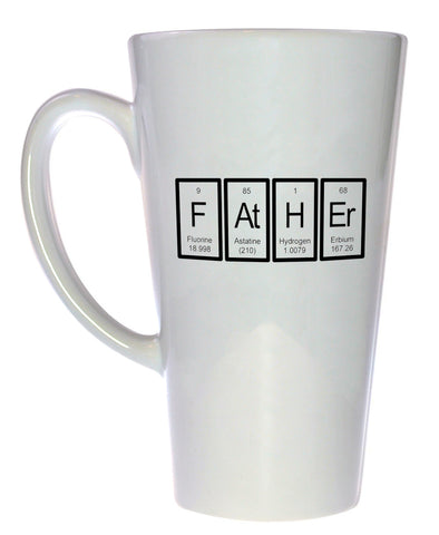 Father Periodic Table of Elements Coffee or Tea Mug, Latte Size