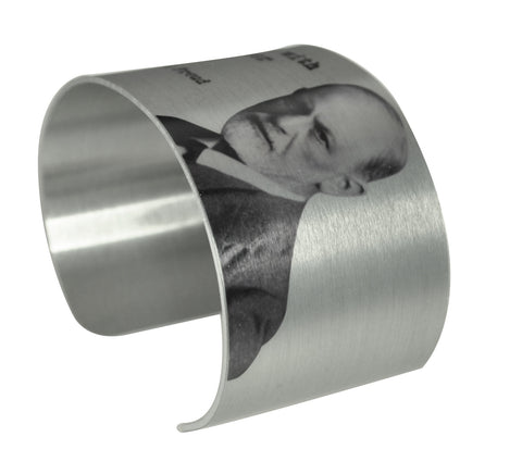 Sigmund Freud Cat Quote Wide Aluminium Cuff