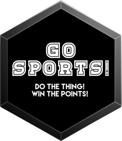 Go Sports! Do the Thing! Win the Points! Beveled Glass Christmas Ornament