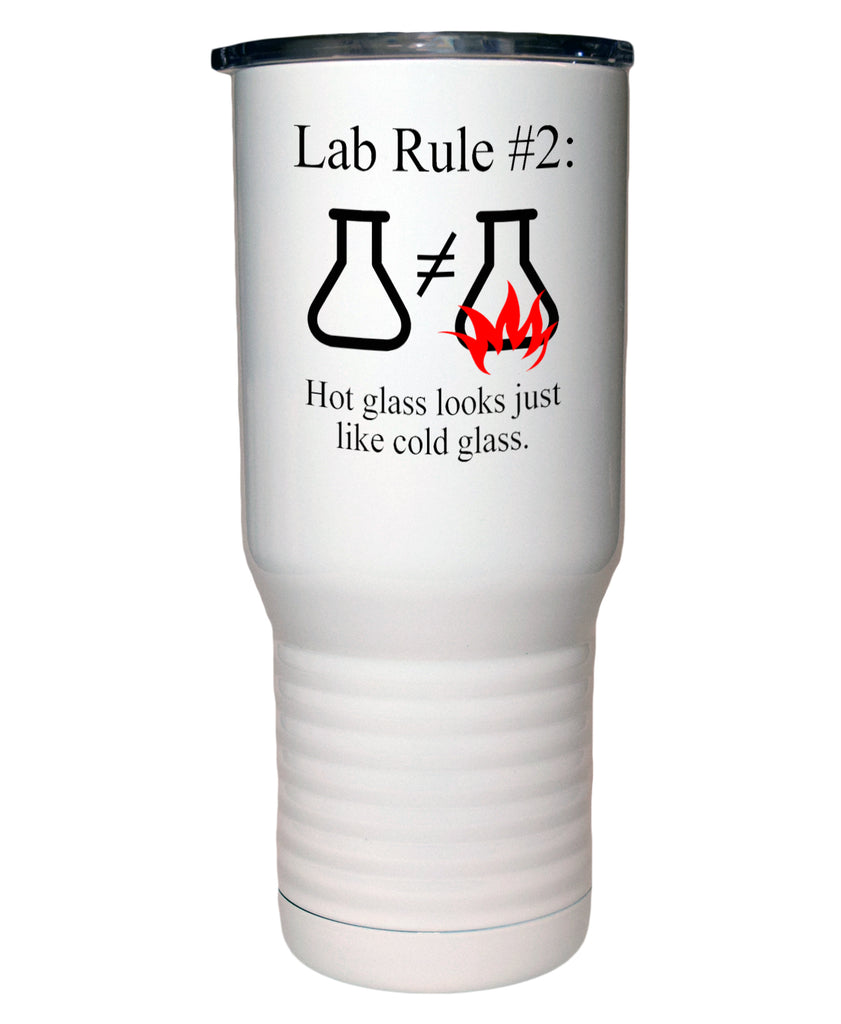 Lab Rule #2  Polar Camel White Travel Mug- 20 ounce