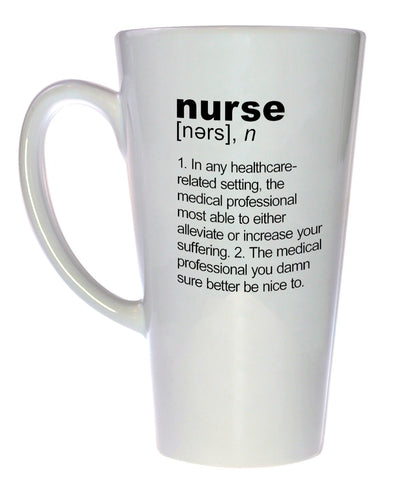Nurse Definition Tall Coffee or Tea Mug, Latte Size