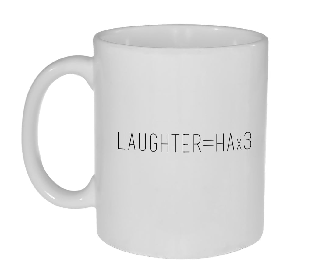 Laughter = HA x 3 Funny 11-Ounce Coffee or Tea Mug
