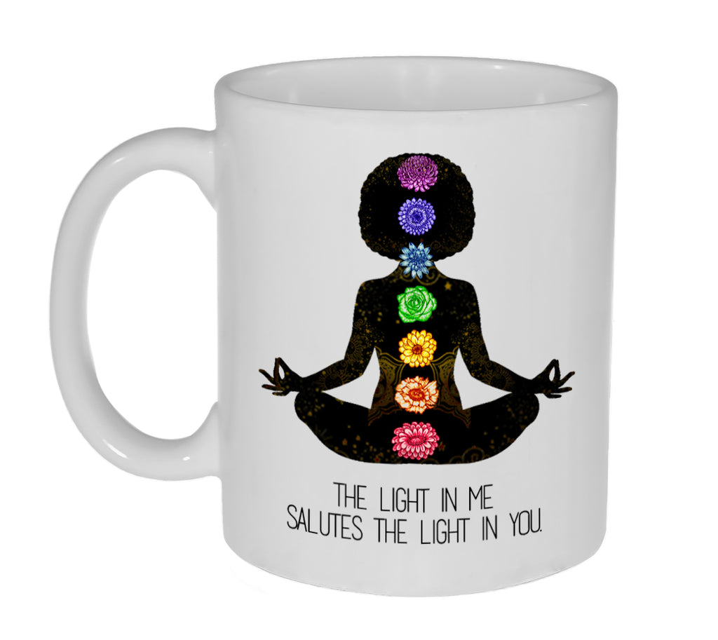 The Light in Me Salutes The Light in You Coffee or Tea Mug-11 Ounce